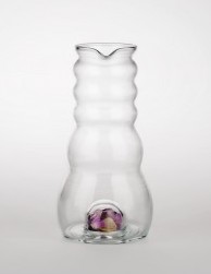 Cadus One Litre Carafe with gemstones held in cavity in base and no lid by Natures Design