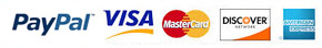 PayPal accepts Mastercard, ViSA, Discover, AmEX